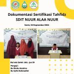 LAPORAN KEGIATAN SERTIFIKASI TAHFIDZ SDIT Nuur Alaa Nuur