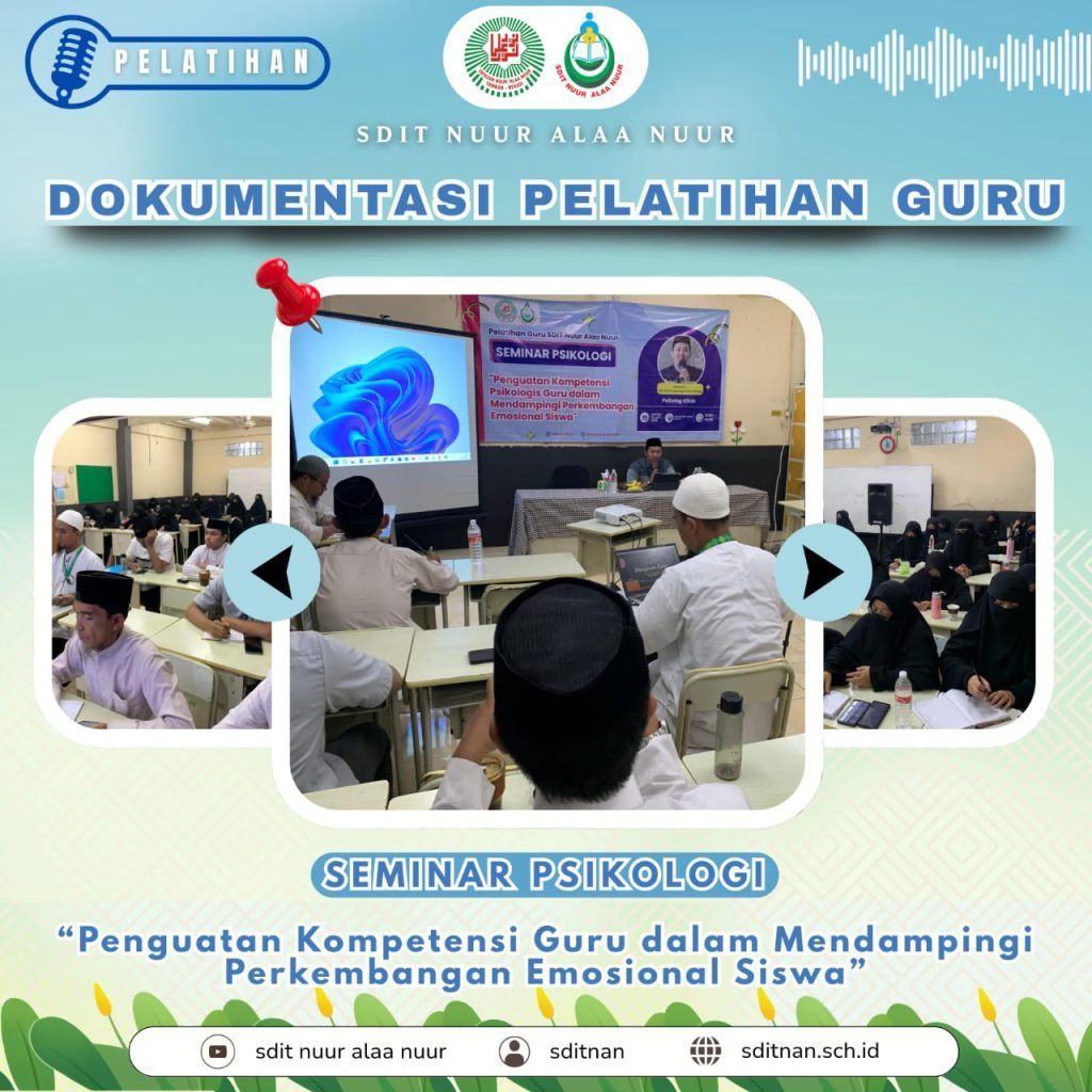 Dokumentasi Pelatihan Psikologi Guru SDIT Nuur Alaa Nuur
